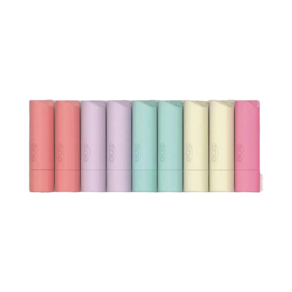 22 x EOS Organic Lip Balm Sticks, 4g Each, 100% Natural, Assorted Scents.