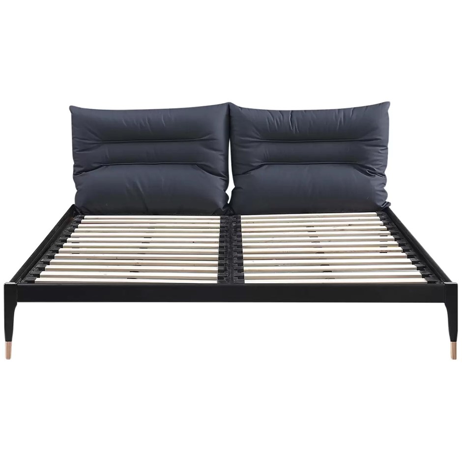 MORAN Hagen Queen Bed with Encasement and Slats, Capital Ink. NB: Has been