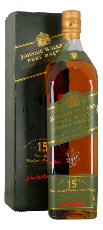 Johnnie Walker Green Label Pure Malt Scotch Whisky 15 YO (1x 1L)
