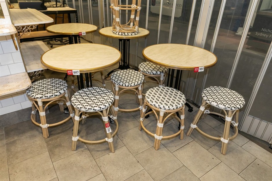 Café Table And Stool Settings