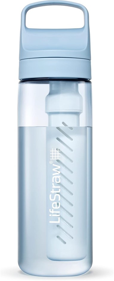 LIFESTRAW Go Series 2.0 Water Bottle with Filter, Icelandic Blue, 650 ml Ca