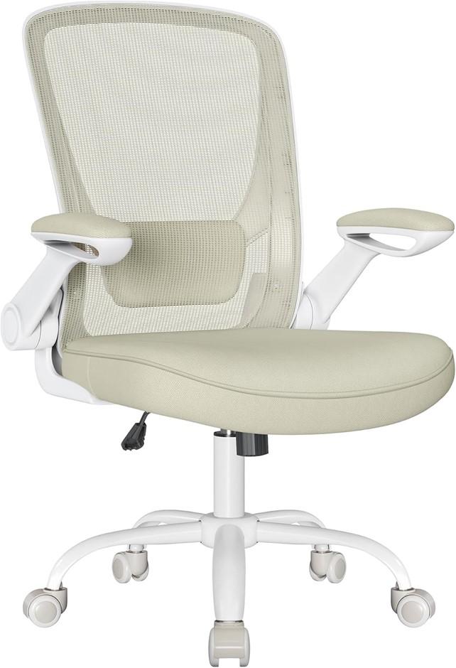 SONGMICS OBN037K02 Ergonomic Swivel Office Chair, Oscillating, 53 cm Seat,