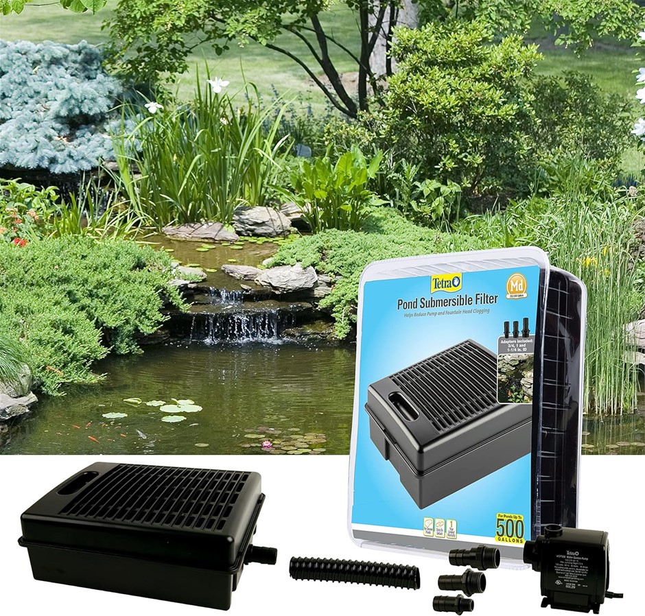TETRA Pond Submersible Flat Box Filter, For 250 To 500 Gallon Ponds NB: dam
