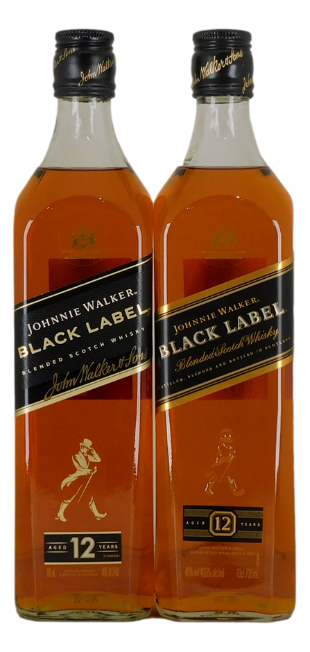 Johnnie Walker Black Label (2x 700mL), Scotland.