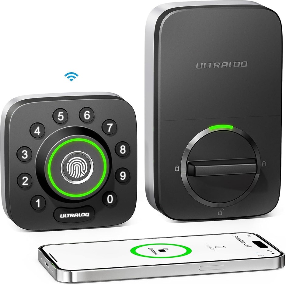 2 x ULTRALOQ U-Bolt Pro WiFi Smart Lock with Built-in WiFi, 8-in-1 Keyless