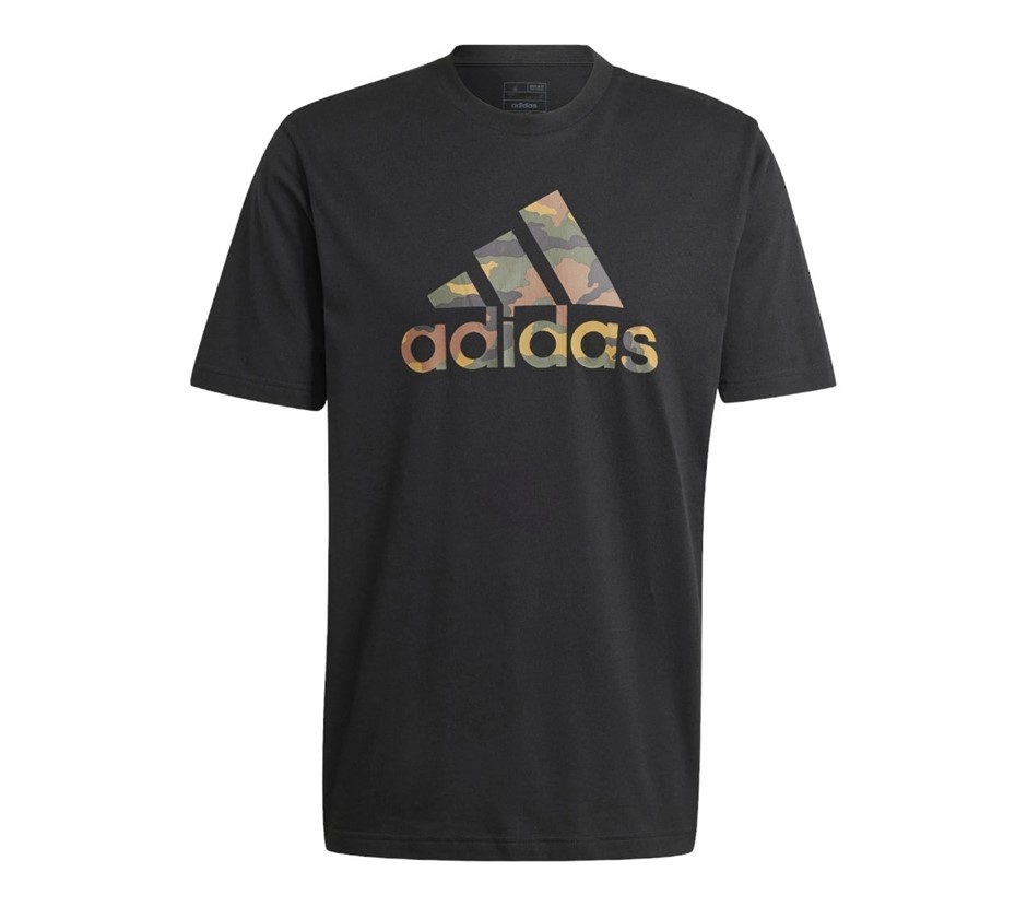 ADIDAS Men's Camo BOS Tee, Size AU S, 100% Cotton, Black/Camo, IW2671. Buy