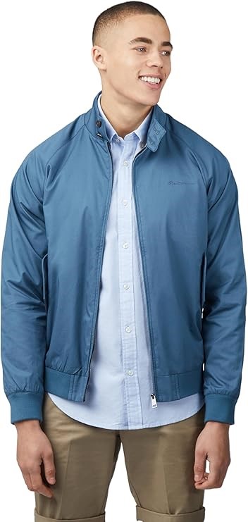 BEN SHERMAN Men's Signature Harrington Jacket, Size 2XL, Teal (140), BS0059