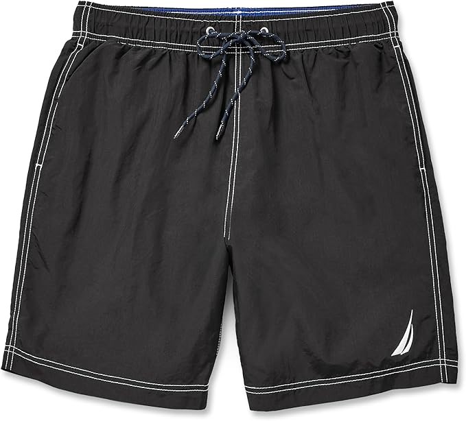 NAUTICA Men's 8in Anchor Trunk, Size XL, True Black (0TB), T71053. RRP: $75