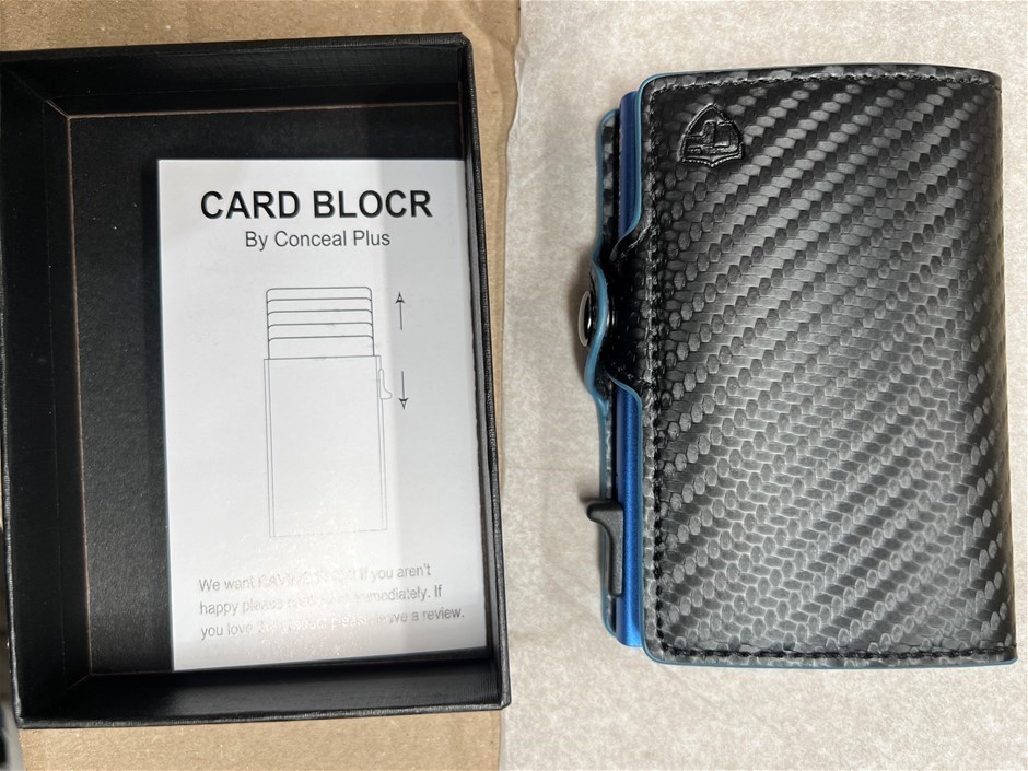 CARD BLOCR Best Minimalist Wallet RFID Blocking Metal Credit Card Holder (B