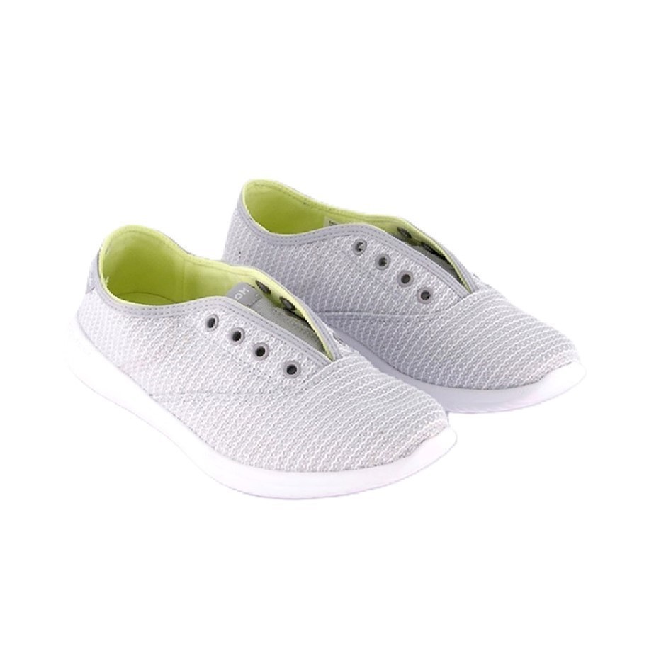 REEBOK Women's Recursion Walking Shoes, Size US7.5, Cold Grey/ White/ Lemon