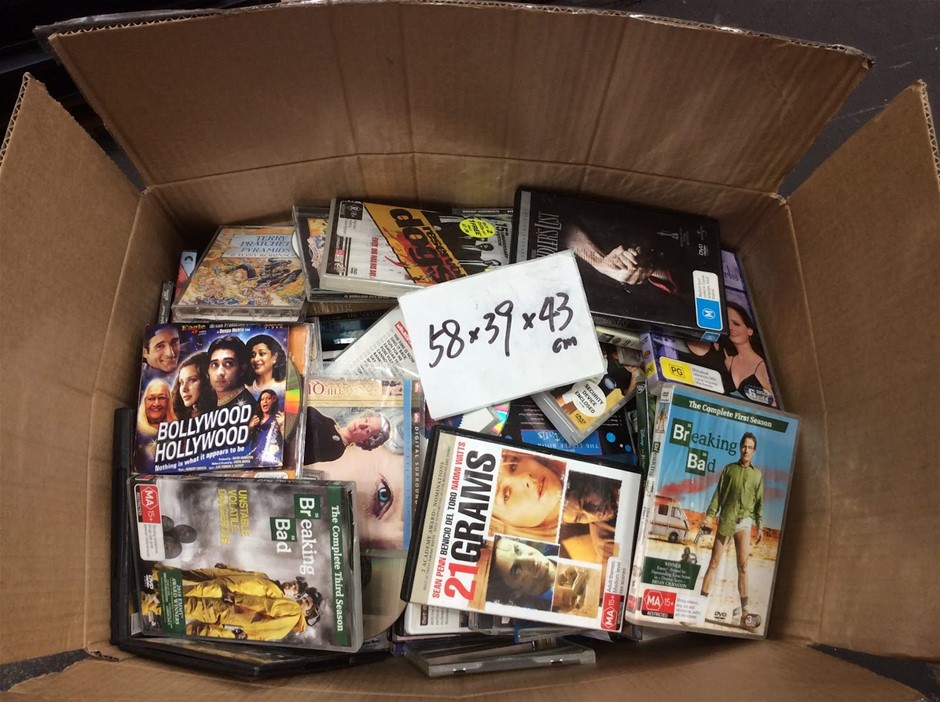 Mixed Different types of movie DVDs (58x39x43:cm)