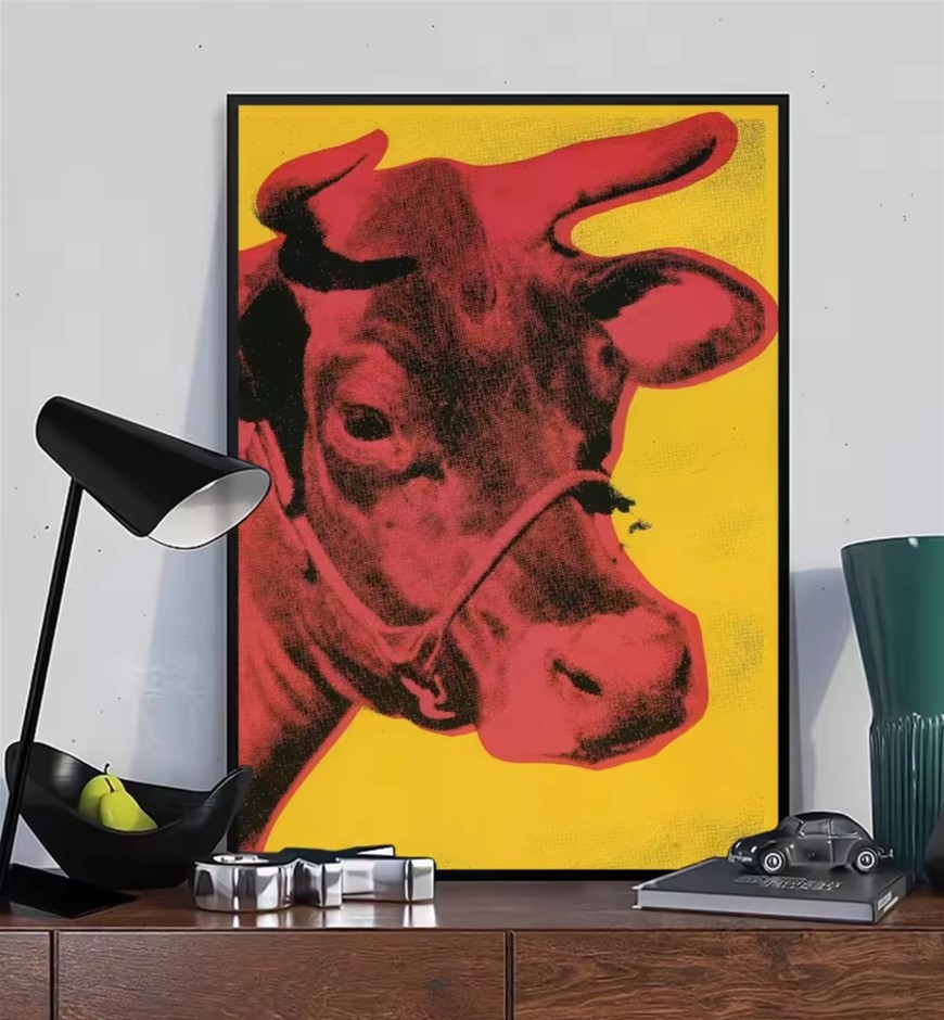 Andy Warhol (After) "COW" Yellow/Pink Poster Print