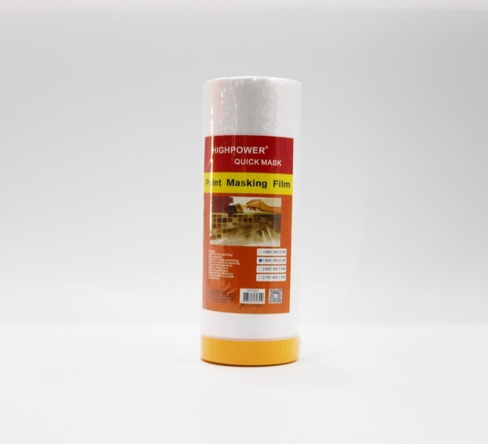 3 x HIGH POWER Paint Masking Films, 180cm x 25M.
