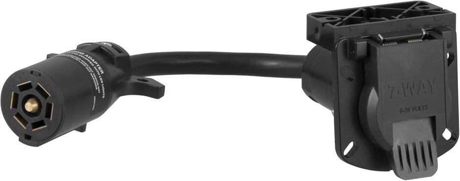 2 x CURT 7-Way RV Blade LED Electrical Adapters, 57003.