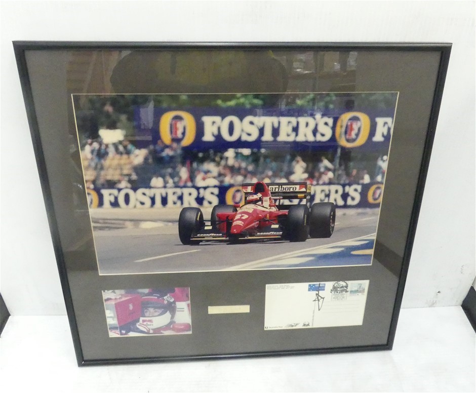 Jean Alesi –  4 Nov 90 Autographed Signed Framed Photo