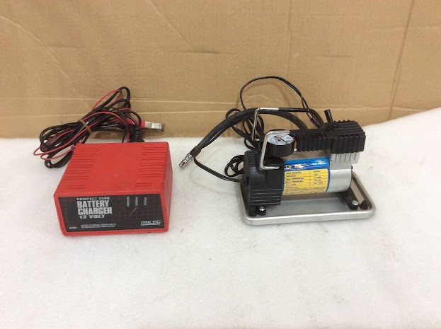 Compact 2500 12V Battery Charger&Dr Air Typhoon Air Compressor (Lot of 2)