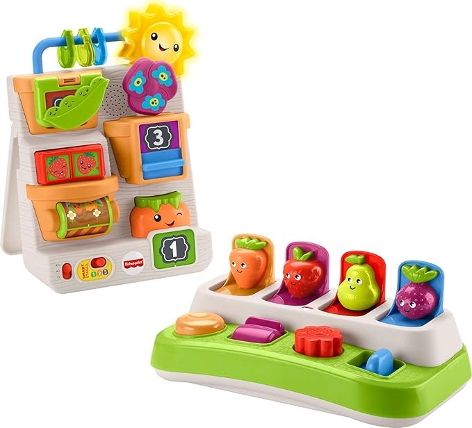 FISHER-PRICE Baby & Toddler Toys Grow The Fun Garden Set, Pop-Up Activity a