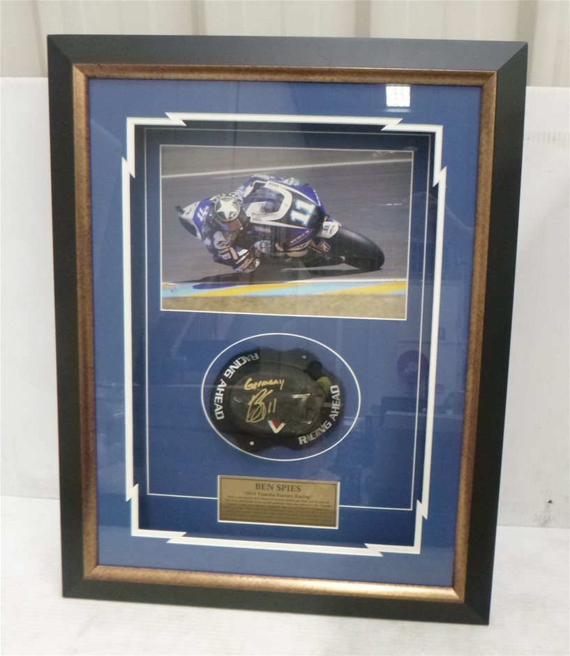 Ben Spies 2011 Yamaha Factory Racing Autographed Signed Frame Photo
