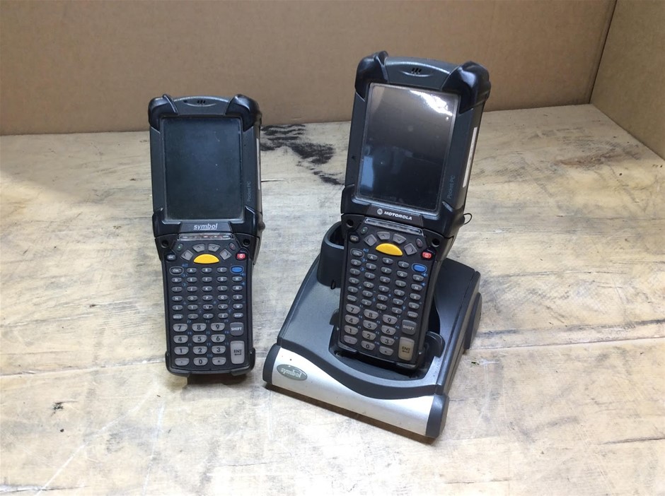 Symbol MC9090 Handheld Mobile Computer (Lot of 2) + Charging Cradle
