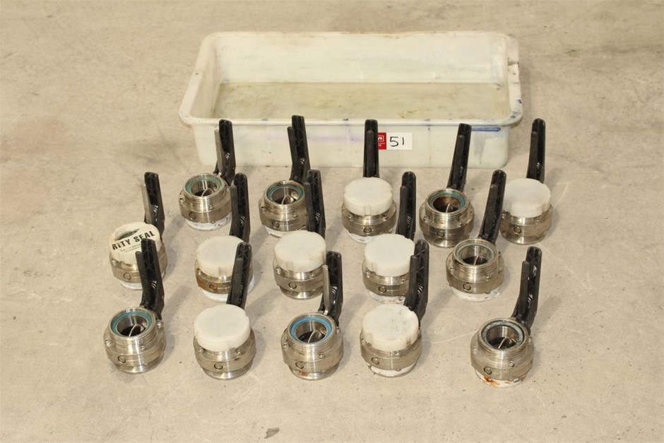 15 x "Keystone" Stainless Steel Valves