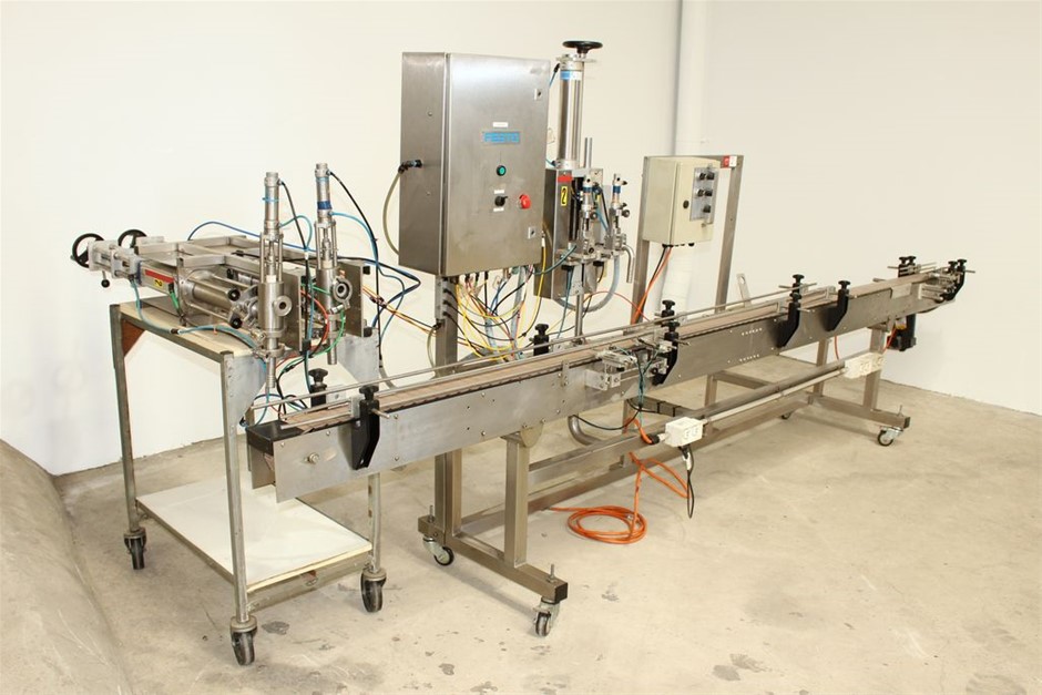 2 Head Piston Filler with Conveyor System "Flowfill"
