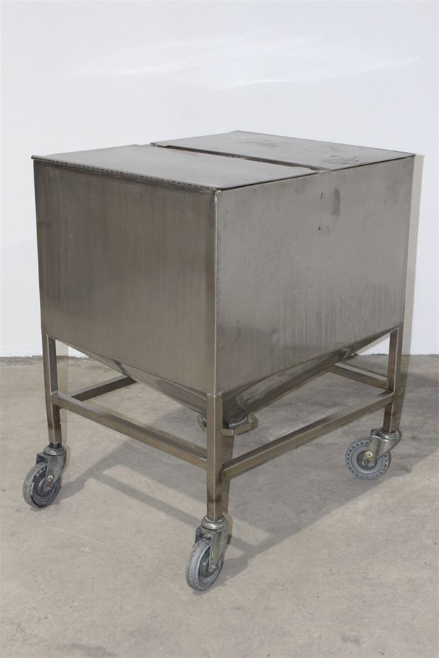 Stainless Steel Mobile Hopper Bin