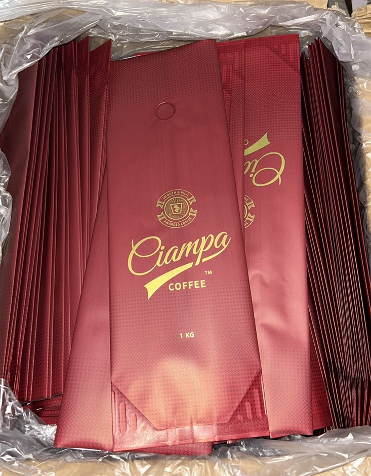 Box of Empty 1kg Coffee Bags