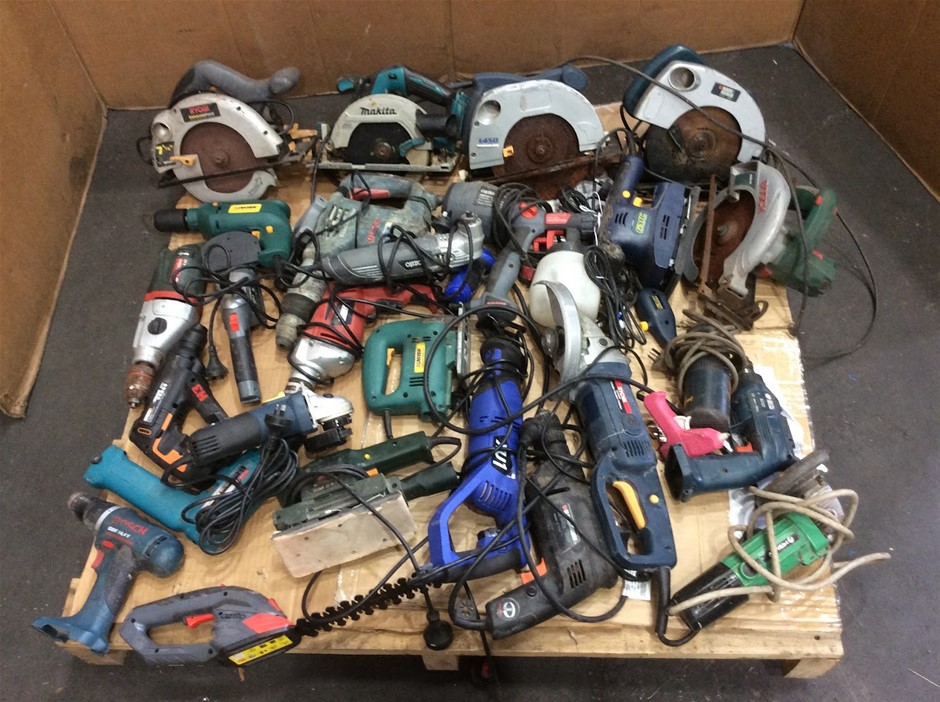 Mixed Brand Electric Power Tools Lot