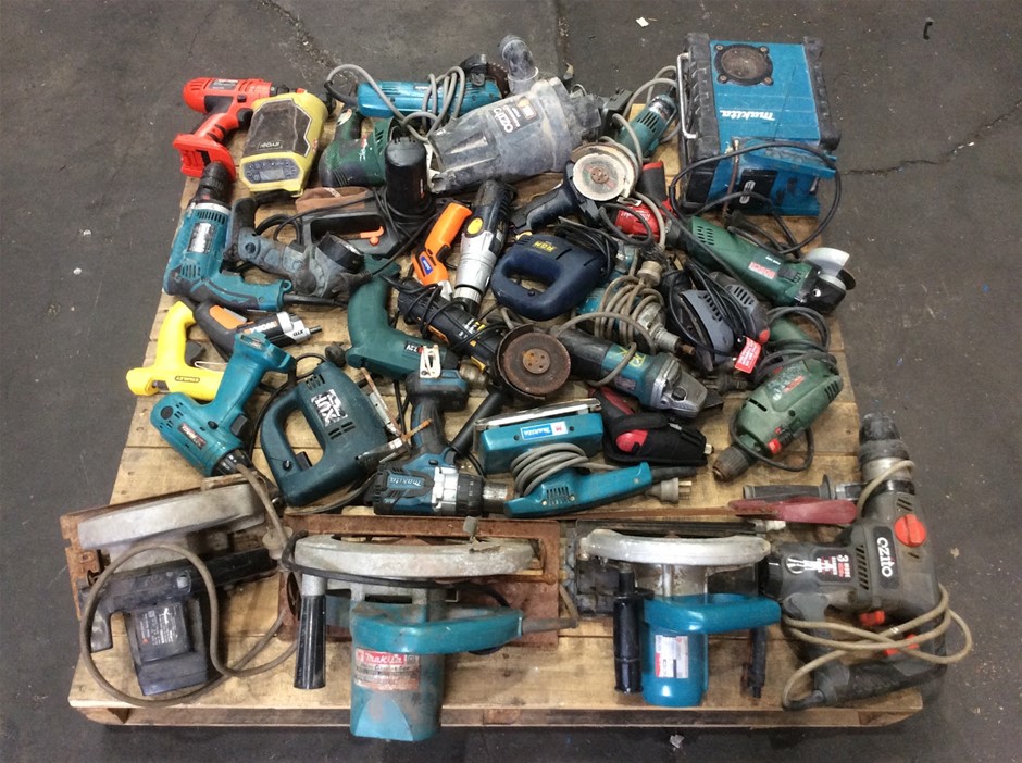 Mixed Brand Electric Power Tools Lot