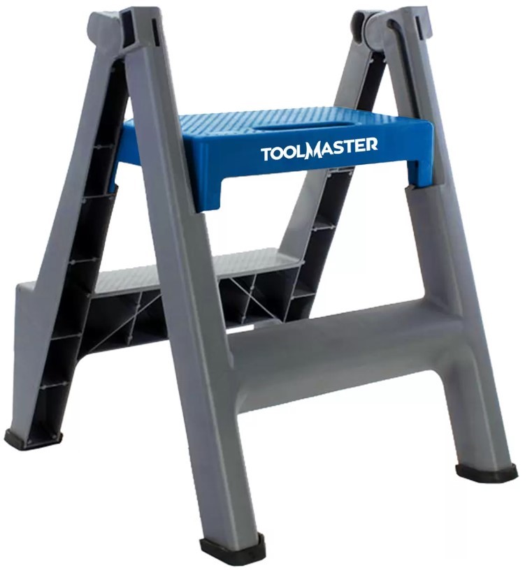 TOOLMASTER Folding Step Stool. NB: one rubber missing