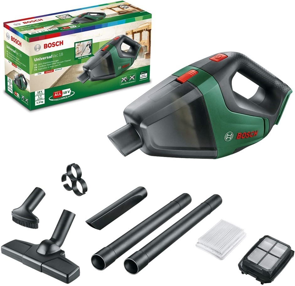 BOSCH 18V Bosch Cordless Vacuum Cleaner Set UniversalVac 18. Skin Only.