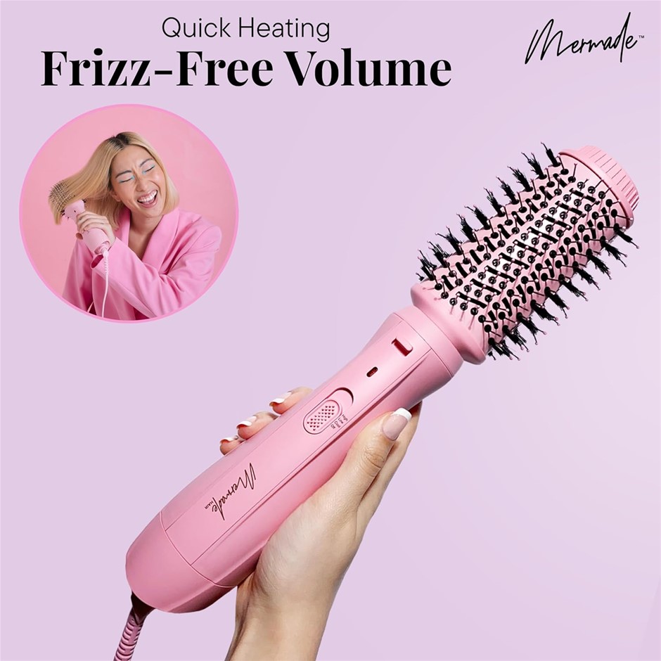 Mermade Hair Blow Dry Brush, Pink. NB: Minor Use.