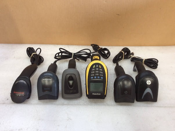 HP/Datalogic/Honeywell Mixed Brand and Model Barcode Scanners (Lot of 6)
