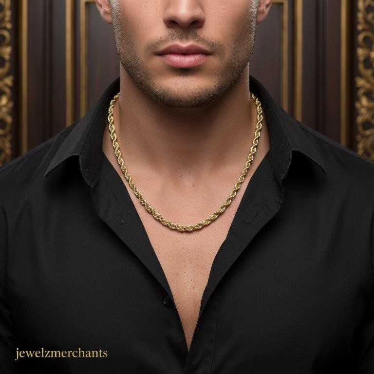 18k Italy Stamped Solid Yellow Gold Filled Rope Chain- Quality Guarantee