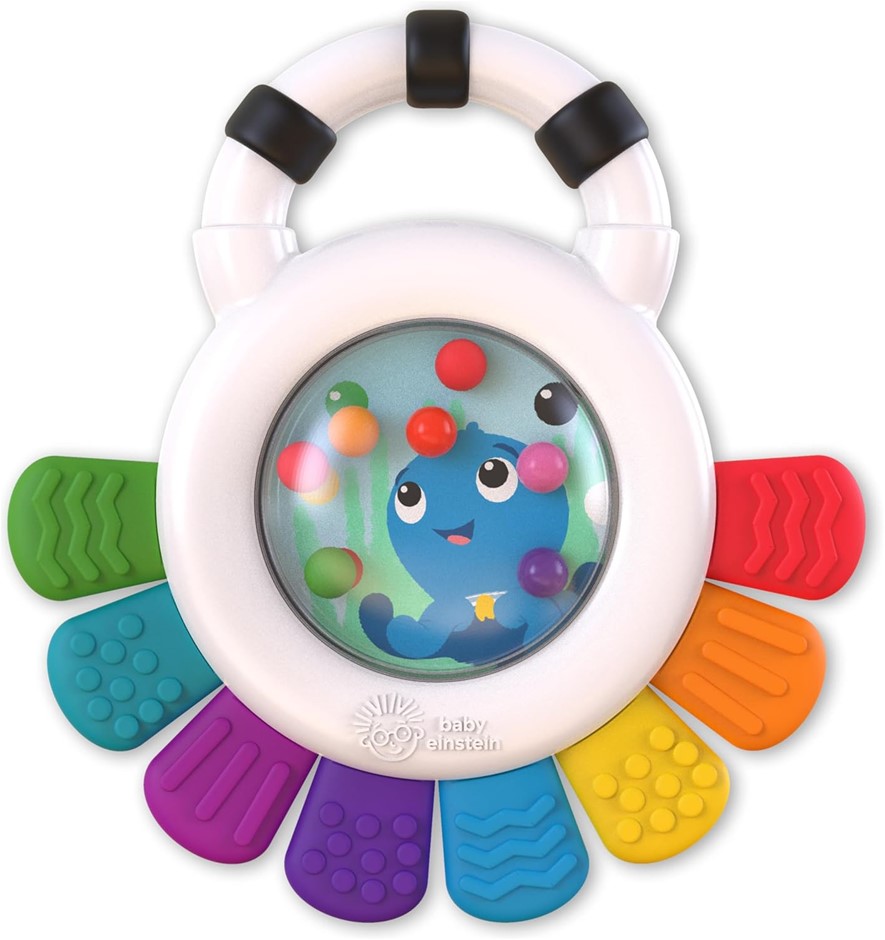 2 X BABY EINSTEIN Outstanding Opus The Octopus Sensory Rattle & Teether Mul