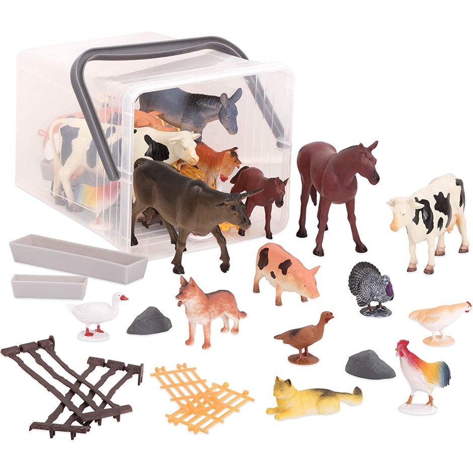 TERRA BY BATTAT Country World Kid's Animal Farm Playset, 60pc, AN2802Z. NB: