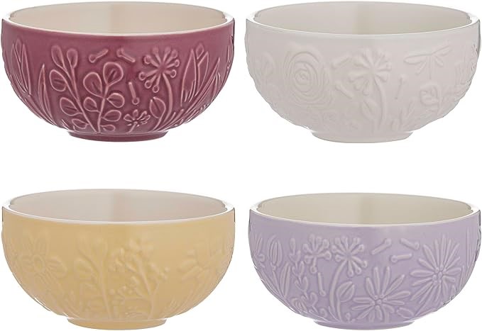 MASON CASH The Meadow Mini/Prep Bowls, 10 x 5cm/175ml, Set of 4. NB: 1 x Bo