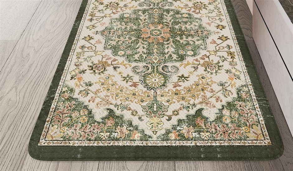 KIMODE Two Kitchen Mats for Floor, Anti Fatigue, Cushioned Comfort, Dark Gr