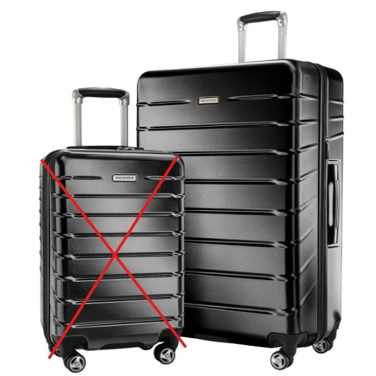 RICARDO BEVERLY Vista Point Hardside Luggage Case, Black, Large 79cm. NB: M