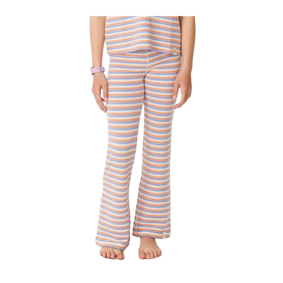 RIP CURL Girl's Sun Stripe Knit Pants - Mid Blue, Size 10. RRP: $55.99. Bu