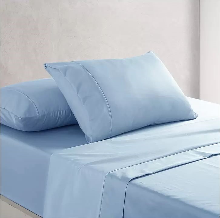 ONKAPARINGA 4pc Eucalyptus Cotton Sheet Set Queen Size, Incl: 1 x Fitted Sh