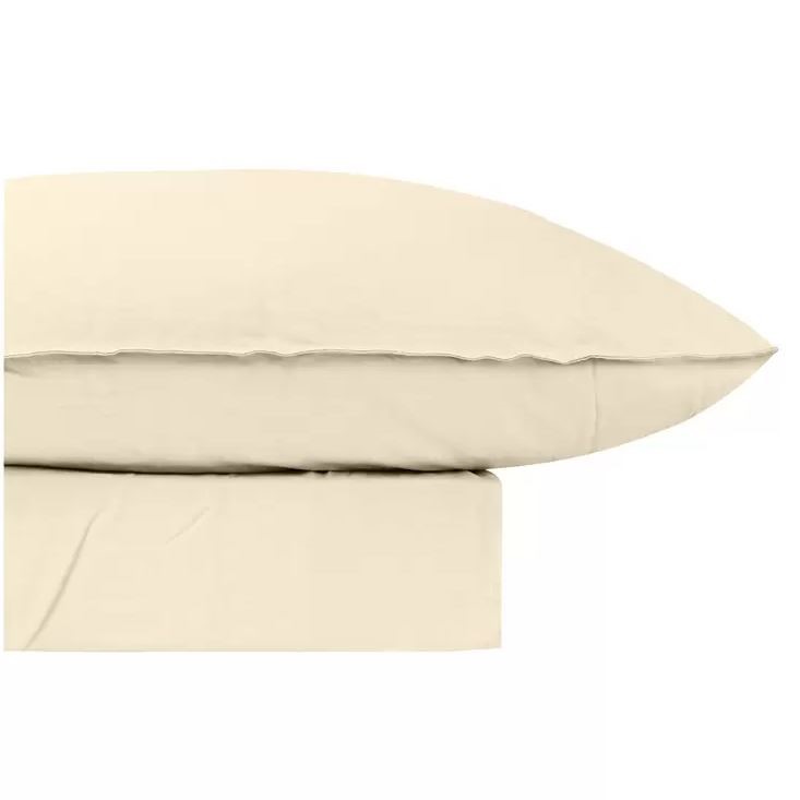 ODYSSEY LIVING 4pc Bamboo Linen Sheet Set, King, Natural Cream. N.B: Fitted
