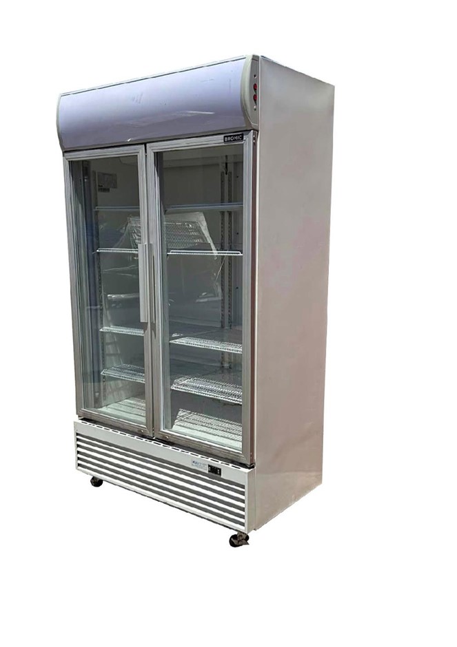 Bromic 2 glass upright fridge