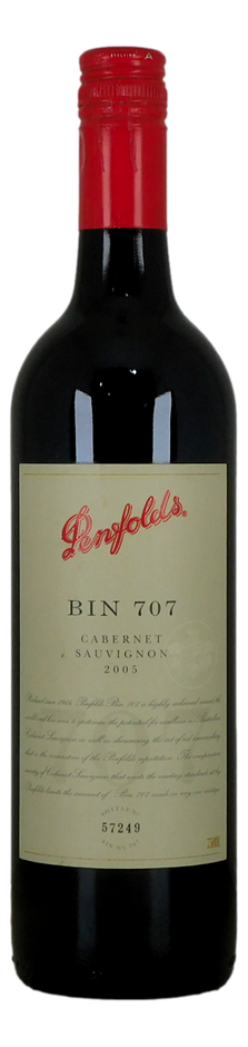Penfolds Bin 707 Cabernet Sauvignon 2005 (1 x 750mL) SA.