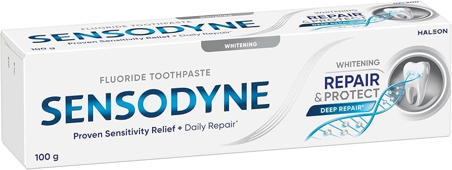 7 x SENSODYNE Whitening Fluoride Toothpaste, 100g, Repair & Protect, Deep R