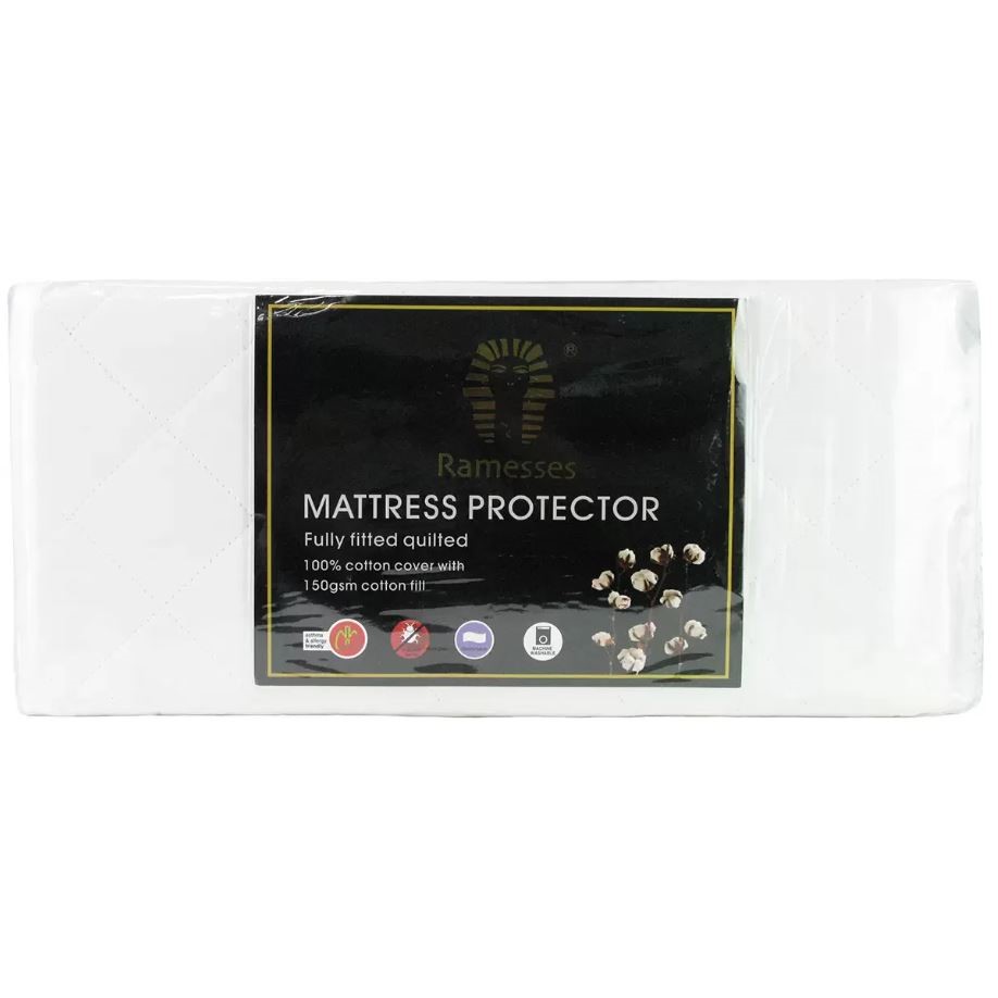 RAMESSES Mattress Protector Fully Fitted Quilted, King (107 x 203 x 40cm).