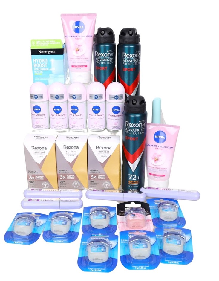 Assorted Selfcare Products, inc. REXONA & NEUTROGENA, And More. NB: Some ha