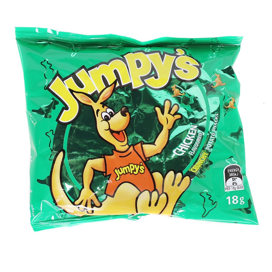75 x JUMPY'S Chicken Flavoured Snacks, 18g. Best Before: 06/2026.