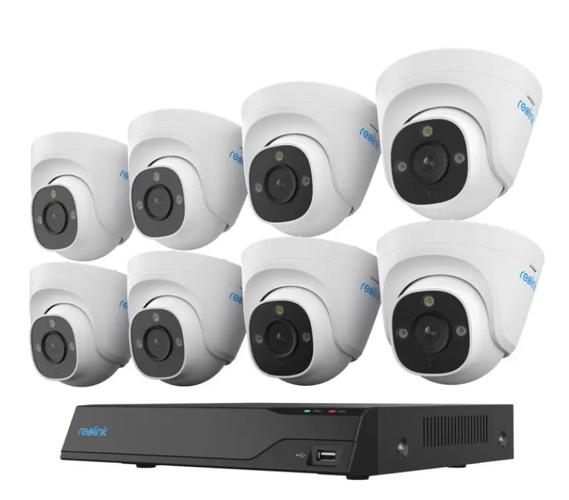 Reolink 4K Professional NVR With 8 x P334 Dome Cameras, PS4KD05-8. NB: Mino