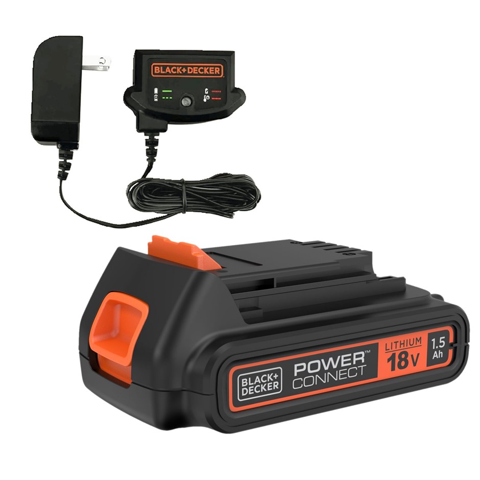 BLACK+DECKER 18V POWERCONNECT Battery, 1.5 Ah & Charger NB: no box